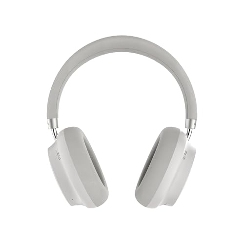 Image of Raycon Essential Bluetooth Headphones - Over The Ear, Active Noise Cancelling Wireless Headphones + Awareness Mode, Bluetooth Headset with Mic, 50 Hours of Battery Life (White)