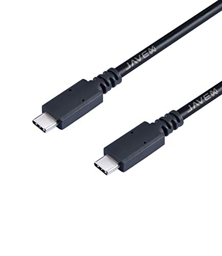 JAVEX Cable USB tipo C [USB 3.1 Gen2 10Gpbs, E-Mark] | a USB Tipo-C, 1M (3.3FT), negro, listado por UL Cover