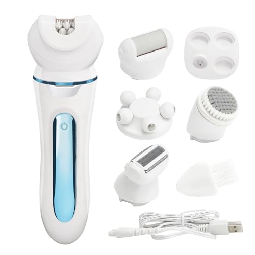 Afeitadora eléctrica mujer 5 en 1 kit depilación recortadora bikini y removedor callos