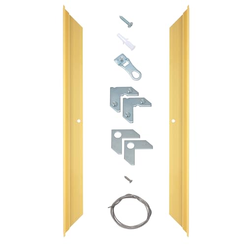 Creative Mark Illusions Metal Floating Frame Kit Pairs for Canvas - Gold - Two 8" Sides - Metal Frame Kit for 7/8 inch Deep Canvases - For Gallery Wall, Art Panels, Modern Décor