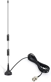 Bingfu VHF UHF Police Scanner Radio Ham Radio Home Mobile Radio Scanner Aerial Antenna Magnetic Base BNC Male Compatible with Uniden Bearcat Whistler Radio Shack Car Truck Police Scanner