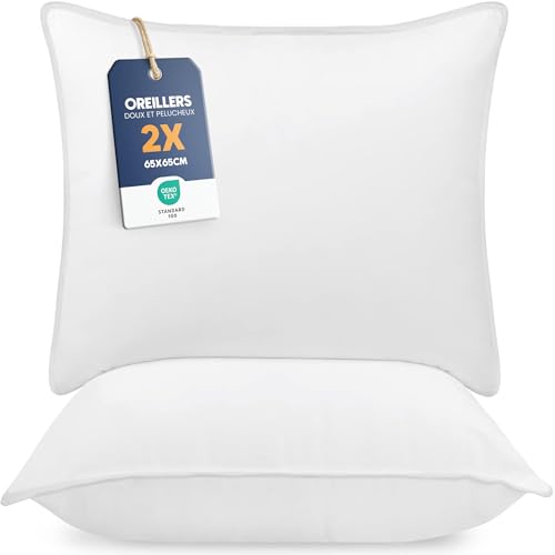 Utopia Bedding Pillow (Lot de 2), 65 x 65 cm, Oreiller...