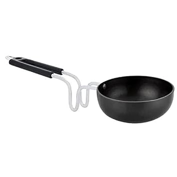 BigPlayer 12cm Iron Tadka Pan with Steel Handle - Kitchen Fry Pan