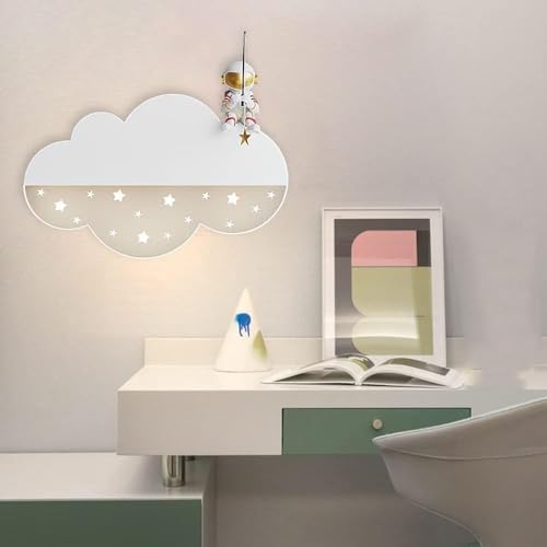 Veilleuse astronaute pour chambre enfant luminaire de chevet design nuage