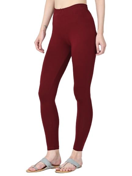Image of Robinbosky Premium Stretchable Cotton Ankle Legging for Women | Suitable for Formal wear & Casual wear | High-End Elastic Makes The Leggings Squat Proof and Durable for Travel, Yoga, & Workout.
