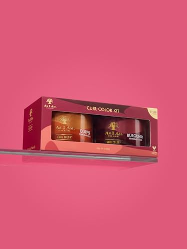 As I Am Curl Color Kit - Copper & Burgundy - 12 ounce - Color & Curling Gel - Temporary Color...