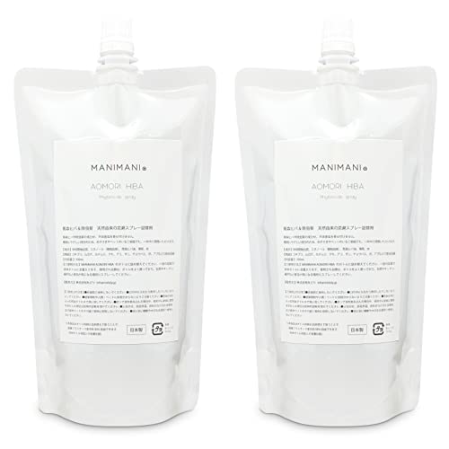 MANIMANI 青森ヒバ天然虫除けスプレー さわやかな森林の香りタイプ【300ml詰替用セット組】天然成分100% 化学薬品不使用 ハッカ 除虫菊 フィトンチッド 玄関 ベランダ 日本製 - マニマニ - 商品画像