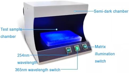 Semi-Dark Analyzer for Lab Testing, 254nm/365nm Wavelengths, Fluorescence Detector & Lamp Cabinet for Accurate Product Analysis