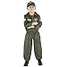 Dress Up America Top Gun Costume - Air Force Fighter Pilot Costume - WW2 Fighter Pilot Dress Up for Boys and Girls