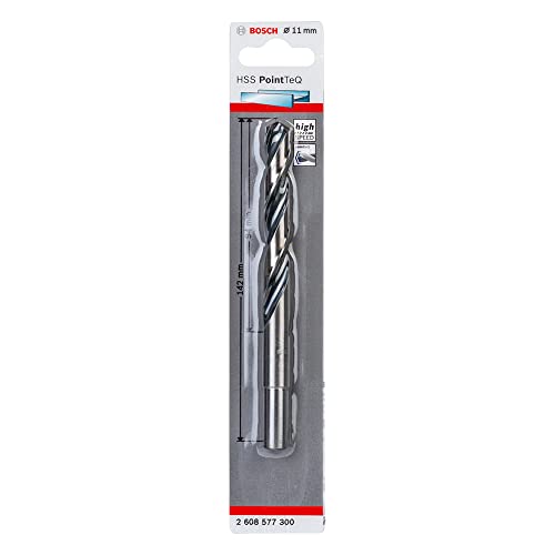 Bosch Professional 1x HSS Spiralbohrer PointTeQ (für Metall, reduzierter Schaft, 11 x 94 x 142 mm, Zubehör Bohrschrauber) – Ansicht 1