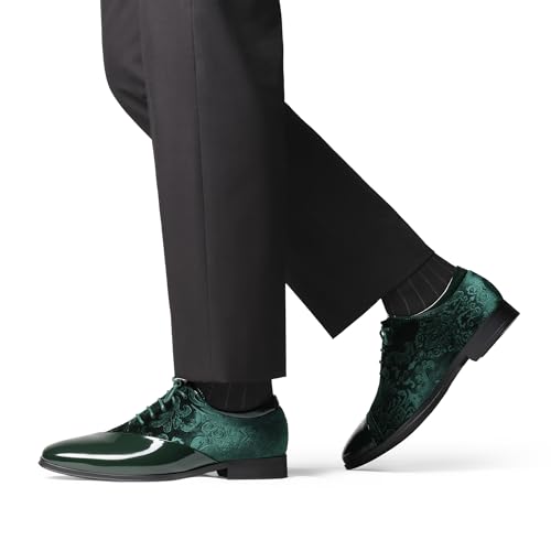 Image of Bruno Marc Men's Dress Tuxedo Patent Formal Oxford