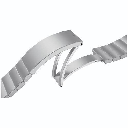 Image of Samsung Galaxy Watch4 Classic Metal Link Band, Large, Silver, for 46MM Only, Includes Cleaning Cloth
