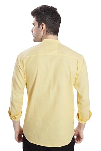 Image of DIVISIVE Men's Slim Fit Full Sleeves Cotton Short Kurta
