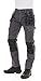 Fashio Mens Construction Pants Utility Tool Pockets Cordura Carpenter Knee Reinforced Work Wear Safety Trousers B2 Gray W30-L34