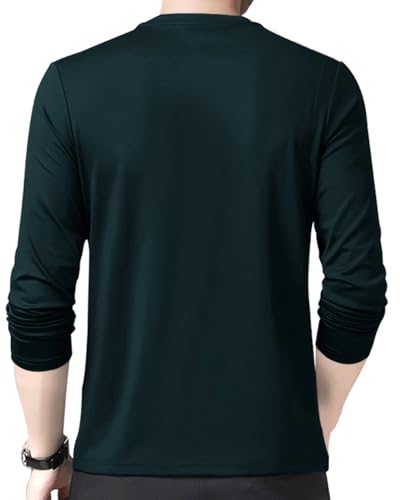 Image of Noble Monk Men Full Sleeve Round Neck T-Shirt | Printed Sleeves |Regular fit Tshirt for Men