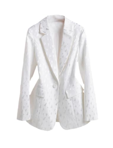 Blazer en jacquard géométrique femme : finie la tenue de mariage inconfortable et banale