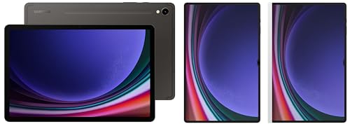 Image of Samsung Galaxy Tab S9 Ultra, RAM 12 GB, ROM 512 GB Expandable, S Pen in-Box, Wi-Fi + 5G Tablet, Gray with S9 Ultra Screen Protector, Transparent & S9 Ultra Notepaper Screen, White