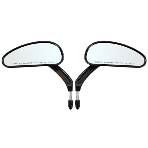 Espejos retrovisores para motocicleta de 5/16 pulgadas en color negro para Dyna y Touring