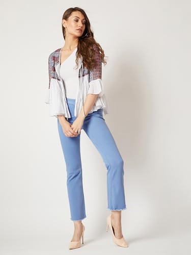 Image of Miss Chase Women's Wide-Leg High-Rise Regular-Length Stretchable Shaping Denim Jeans