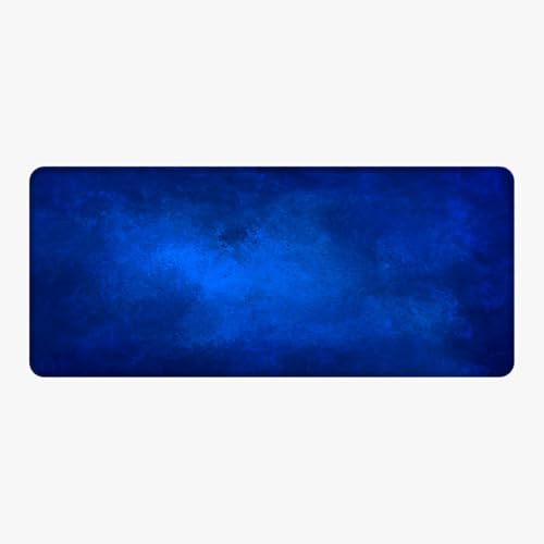 Silent Monsters Mauspad XXL 900 x 400 mm großes Mousepad blau - Vernähter Rand, rutschfest & leise, für Gaming Büro Office Homeoffice - Tastatur - 90 x 40 cm groß Mouse Pad Mat - alle Maus Arten