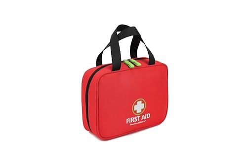 Image of Handy First Aid Bag Empty First Aid Kit For Office, Home, Vehicle, Emergency Kit For Your Next Adventure, First Aid Supplies Organizer Bag For Camping, Travel, Sports.