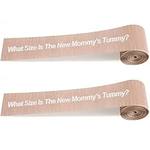 2 Rolls 2 Inch x 150 Feet Baby Shower Measuring Tape Tummy Measure Belly Game Paper Belly Measuring Tape for Baby Shower Party Decorations Supplies Brown
