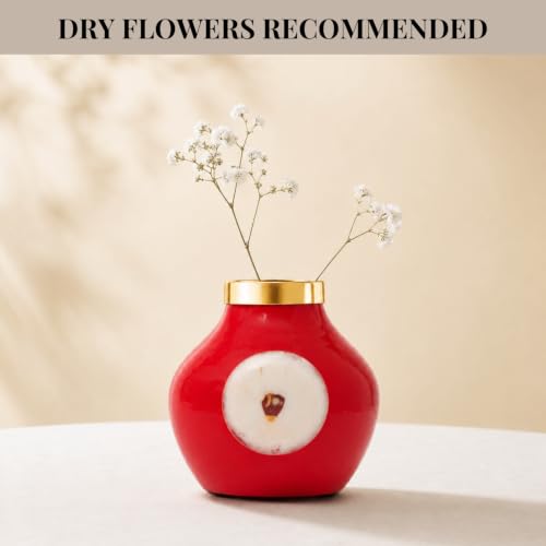 Image of Urban Born Decorative Vases | Living Room Dining Table | Home Decor Vases| Flower Vases| Vase Sets and Shelf Decor | (Wine 15 X 15 X 15 CM)