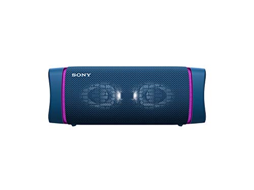 SONY SRS-XB33/LC Bocina Bluetooth Portátil con ExtraBass, Resistente al agua y al polvo, 24 Hrs Batería, Azul