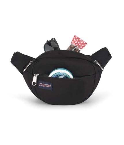 jansport fifth avenue fanny pack crossbody bags for women men city lights - stylish durable waist bag with adjustable belt main zippered pocket quick stash pocket - premium travel essentials