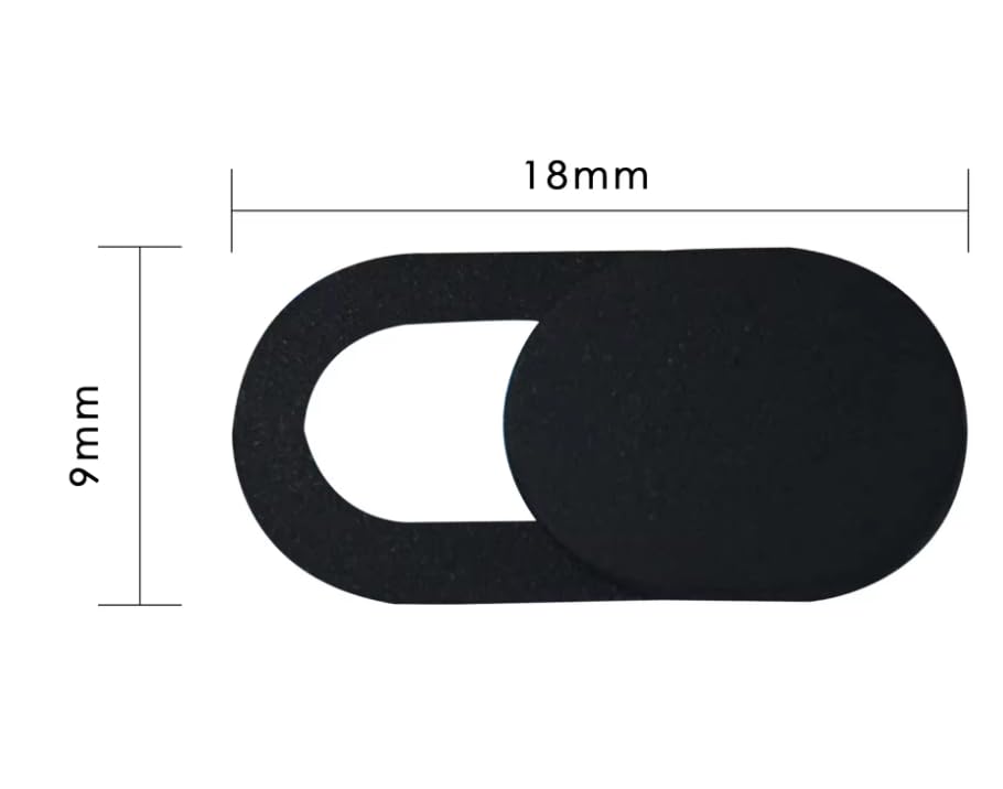 Webcam Cover Slider Ultra Sottile per Laptop PC Tablet Smartphone - 3 Pezzi Nero