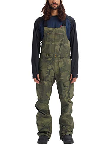 Burton Men's Reserve Bib Pant, Worn Camo, Large
