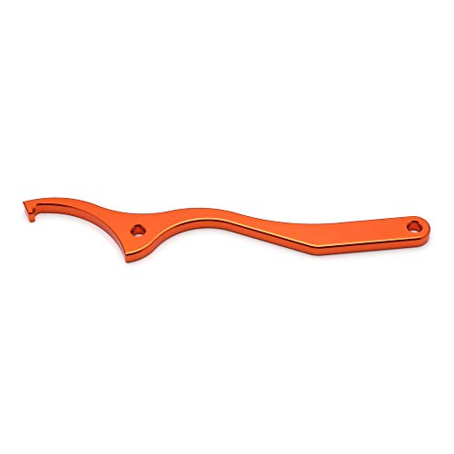 Image of Rear Shock Spanner Wrench WP Shocks Tool For 125-500 2017-2022, 125-450 SX /SXF /XC /XCF 2016-2022, Husqvana 125-501 TE /FE /TC /FC /TX /FX 2017-2022 Orange