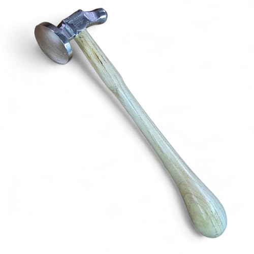 Martillo de cazador de 32 mm, cabeza abombada, martillo de punta esférica para cepillado, trabajo de metal y creación de joyas PTL®