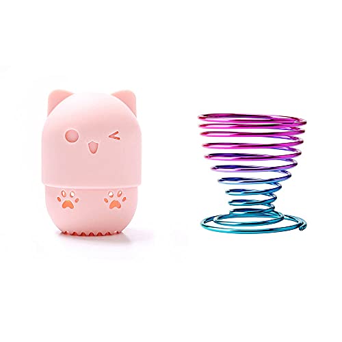 Kaimeilai Beauty Sponge Blender Travel Bag, 2 Piezas de Soporte de Esponja de Maquillaje, Lavable y Reutilizable para secar y maquillar, Esponja...