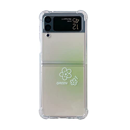 Coque Samsung Galaxy Z Flip 4 Antichoc Housse Transparente Verte Protection Pliable