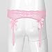 easyforever Women Lace Mesh Garter Belts Lace Suspender Belts for Thigh High Stockings Pink Type B One Size