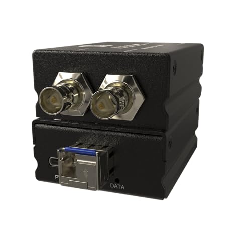 Image of Mini 12G-SDI Video to LC Fiber Optical Converter - 1-Channel 4K SDI Signal, Supports 12G /6G /3G /HD /SD, over Universal Single and Multimode,10 km SM (6.2 miles) | 1 km MM Range, LC Fiber Port, SDI Loop