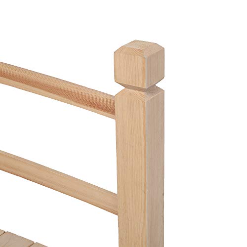 Volowoo Garden Bridge,Wooden Arc Bridge With Rails For Garden,Classic Decoration For Landscaping,Backyard Creek Pond Or Farm (59.06 X 26.38 X 22.05)‘’ thumb #8