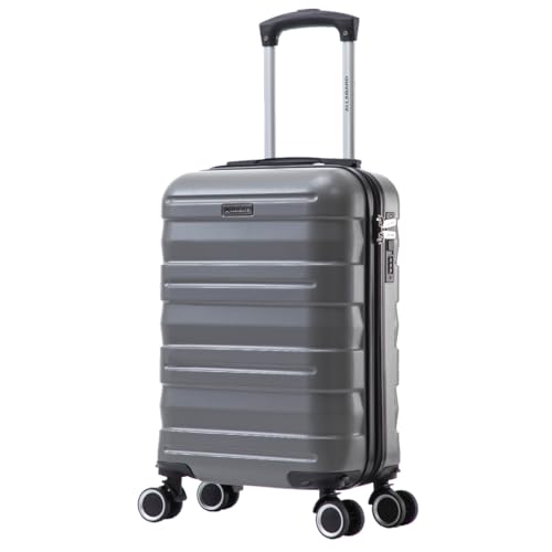 Mala de Viagem Bordo 8kg Allabard ANAC Regulamentada Avião Medidas Aceitas Voos Rodinhas 360° Removíveis (P045 Cinza)
