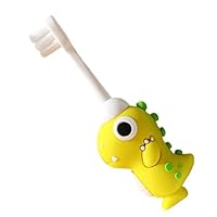 Dinosaur Kids Toothbrush - Soft Bristle Brush, 2-6 Year Old Toddler Training Toothbrush, Child Sized Head | Gentle Dentals Care Brush With Fun Dinosaur Handle, Comfortable Tooth Cleaning Tool For Boys