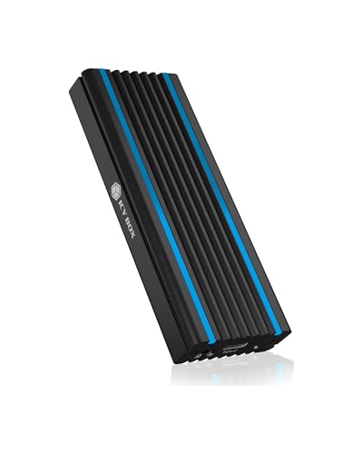 ICY BOX M.2 NVMe SSD enclosure with LED lighting, USB 3.1 (Gen2, 10Gbit/s), PCIe M-Key, External SSD, NVMe Adapter, USB-C, USB-A, IB-1824ML-C31