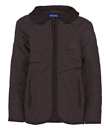 Fille Fleur Veste Matelassé Motif Détail Velours Manteau Léger - Marron, 8 Ans Cover