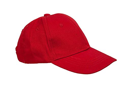 SODIAL(R) Rosso Bambini Plain Berretto da Baseball...