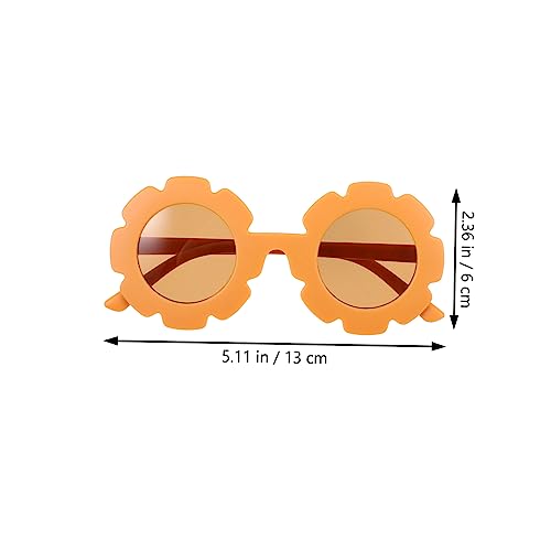 3Pairs Sunflower Sunglasses Fun Sunglasses for Boys UV Protection Party Glasses Safe Ac Material Creative4