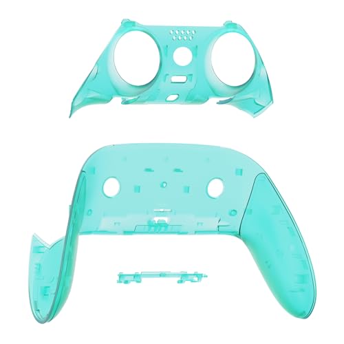 eXtremeRate Top Bottom Decorative Trim Shell Compatible with p s 5 Edge Controller DIY Replacement Front Back Clip Shell, Custom Emerald Green Plates Cover Compatible with p s 5 Edge Controller