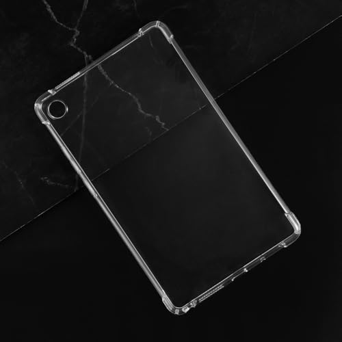 Funda Lenovo Tab One 8.7 2025 de silicona transparente y protector de pantalla de vidrio templado 4