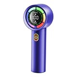 Handheld Turbo Fan - Rechargeable Mini Cooling Fan, LED Screen Wind Speed Indicator, Lightweight Portable Air Circulator, Ergonomic Personal Breeze Device | Convenient Solution For Office, Travel,