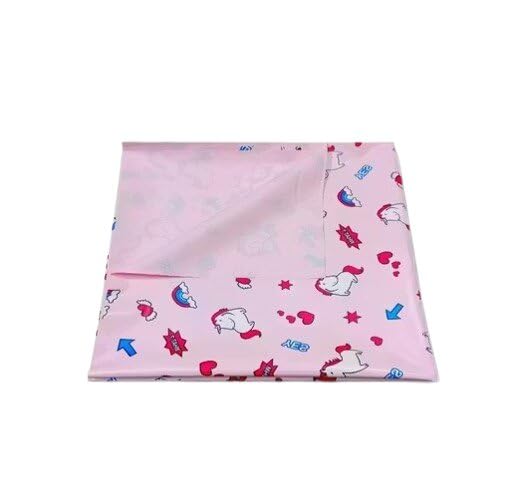 VKB Creation Lightweight Baby Bed Wetting Protection Mat, PVC Rubber Sheet, Portable Pink-image-31