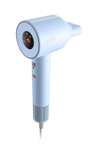 ETA Fenite Pastels Sèche-cheveux ionique avec moteur haute vitesse sans balais, très silencieux et léger, avec diffuseur et concentrateur magnétique, 1600 W, bleu
