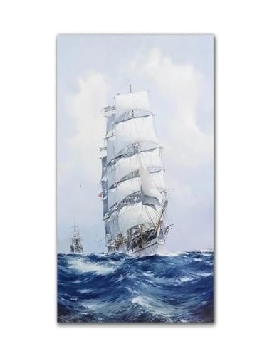 Toile voilier géant paysage marin : rompez la monotonie de vos murs